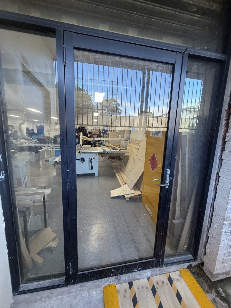 Commercial glass entry door fitted near Wavell Heights