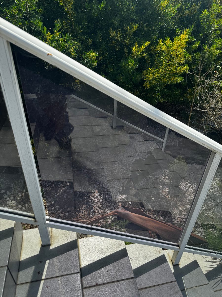 Glass balustrade panel replaced near Cedarton
