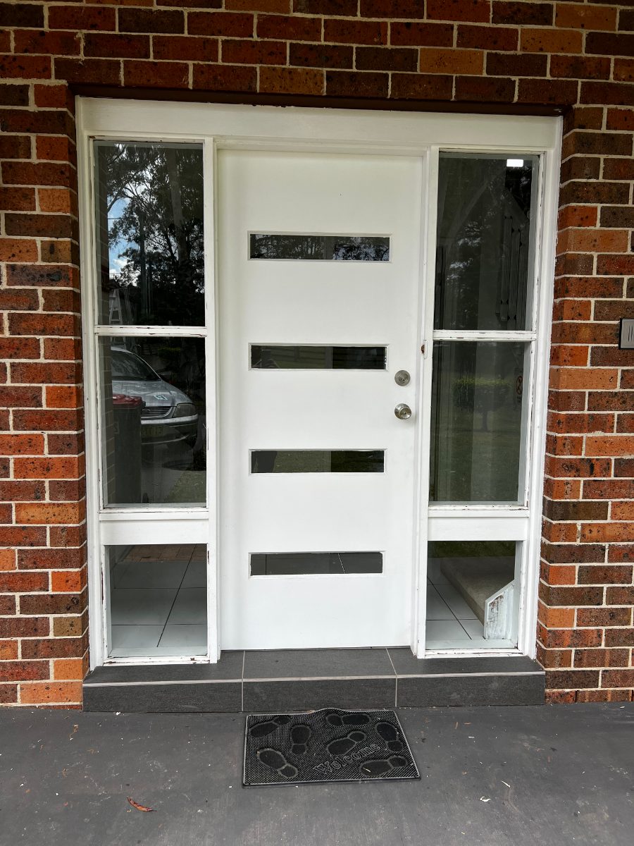 New safety glass fitted to a residential front door near The Bluff