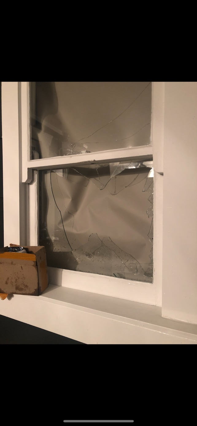 Storm-damaged window glass replacement in Brisbane City